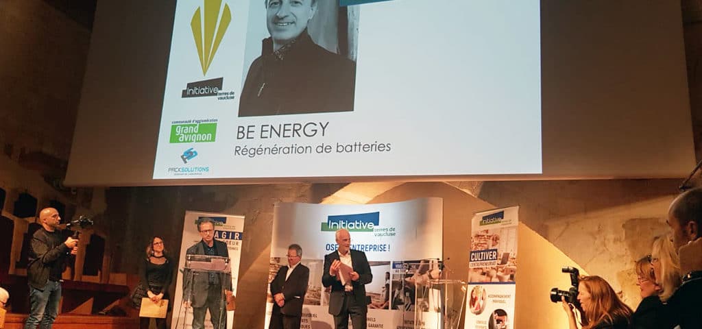 Audacity Prize awarded by Initiative Terres de Vaucluse Battery Regenration