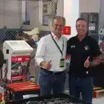 Be Energy center opening in Johannesburg with CEO and operations manager – technician working on traction battery